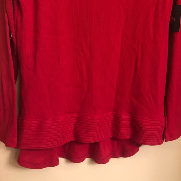 Rafaella Petite Mockneck Crest Button Sweater - Picture 6 of 12